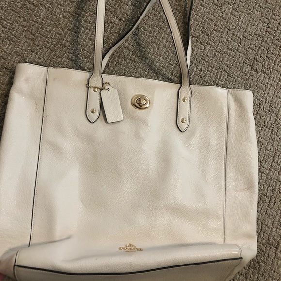Coach Handbags - White leather coach purse Coach Handbags - White leather coach purse